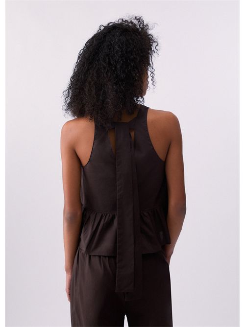 Top in popeline con fiocco LIU JO | WA6365T4853/91109